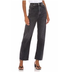 AGOLDE 90's Mid Rise Loose Black Jeans (Size 27)